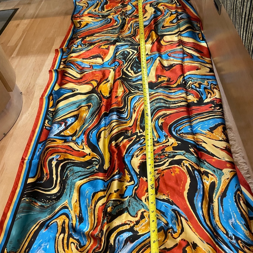 Vibrant Abstract Patterned Scarf - Picture 6 of 7